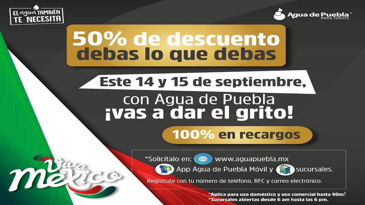 Agua de Puebla descuento deuda