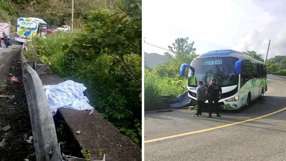 Choque autobús ODT Xicotepec