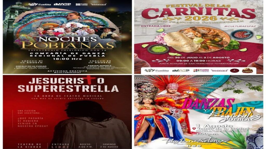Agenda cultural fin de semana Puebla capital