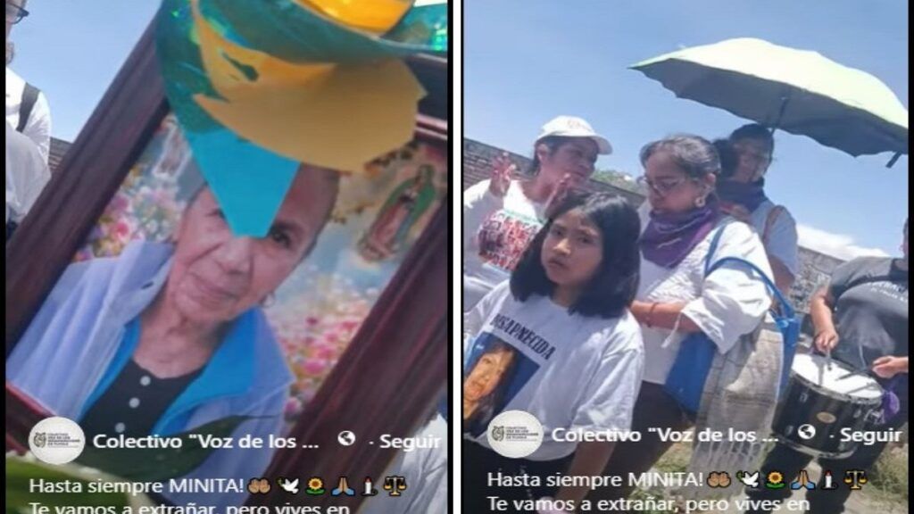 Último adiós Minita madre buscadora