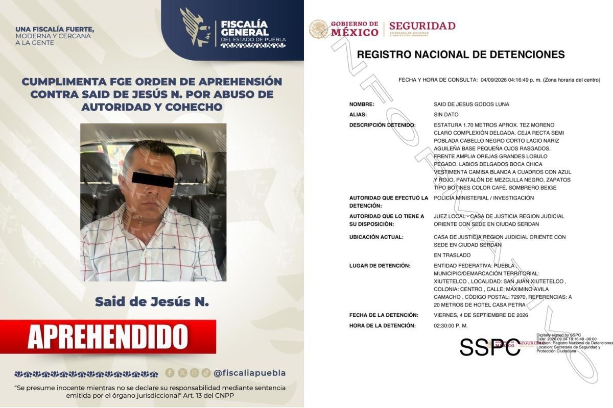 Edil de Tepeyahualco detenido por abuso de autoridad