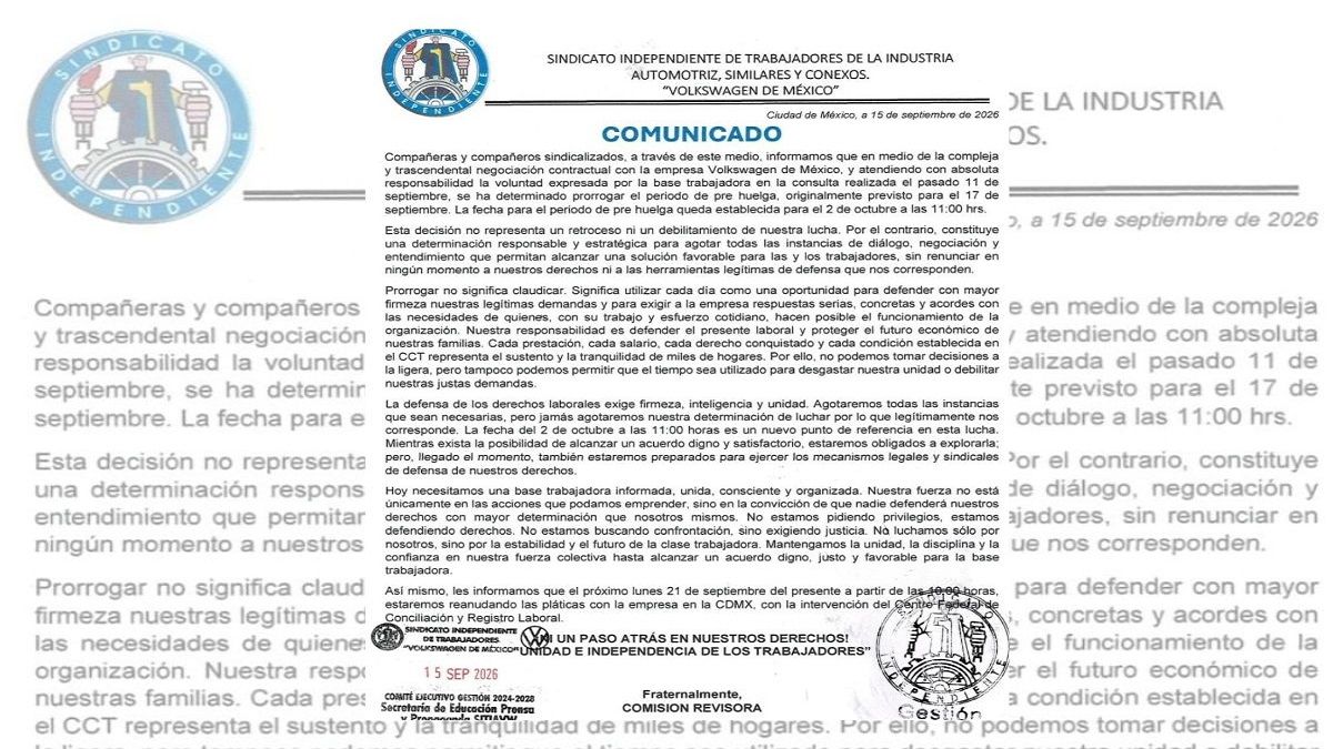 SITIAVW comunicado prehuelga Volkswagen